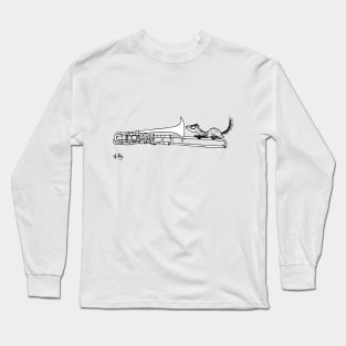 Weasel Sniffing a Trombone Long Sleeve T-Shirt